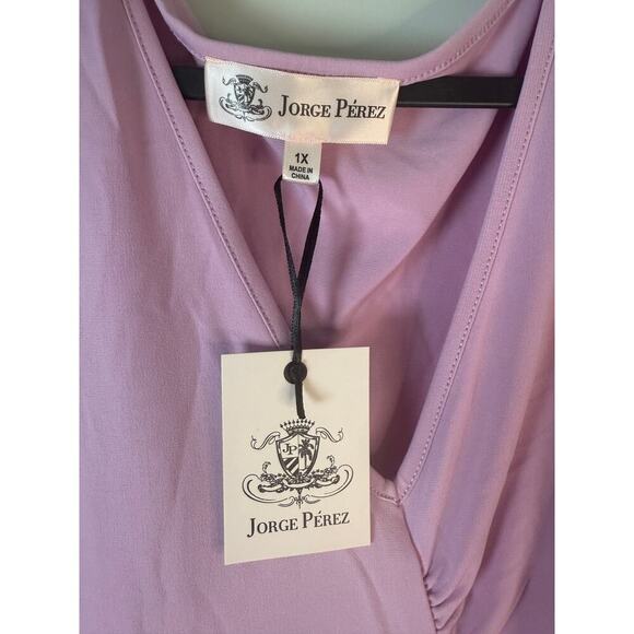 Jorge Perez Cold Shoulder Top - Lavender - Size 1X - NWT - Picture 9 of 9